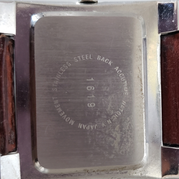 Aldo Watch Leather Strap Stainless Steel Brown Women's Or Men Silver Hardware - Picture 3 of 8